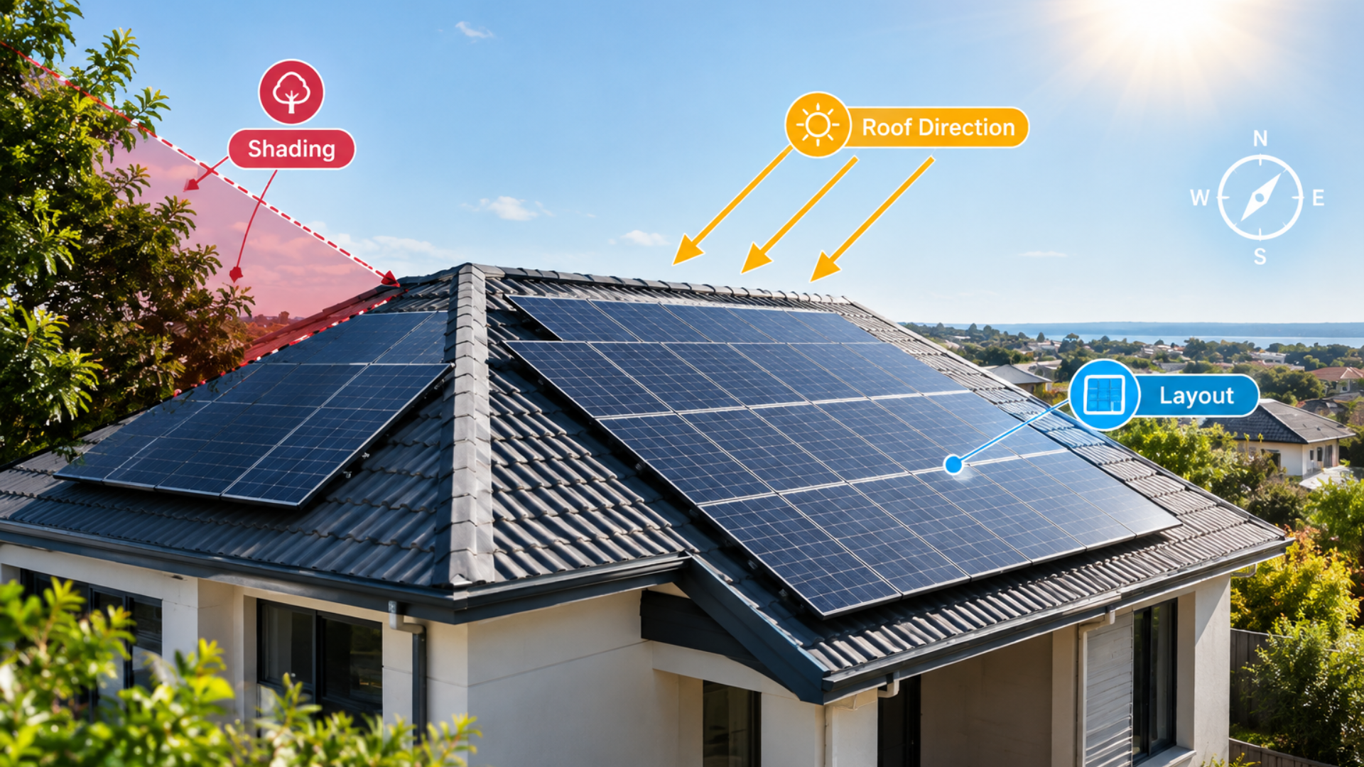 Solar Panel Design: Roof Direction, Shading and Layout